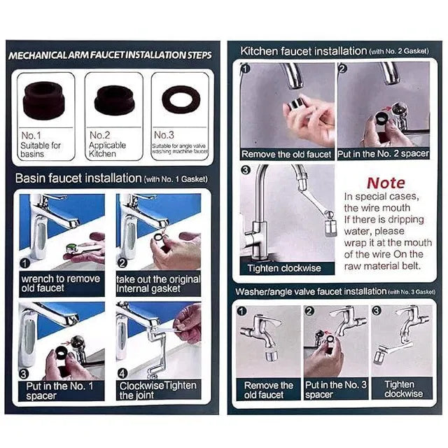 AquaFlex™ 1080° Swivel Faucet Extender