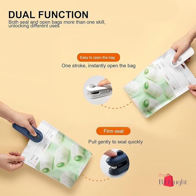 FreshLock™ Mini 2-in-1 Bag Sealer & Cutter ( 2 in 1  Reachargeable Magnetic Heat )