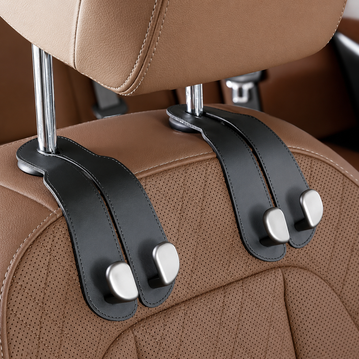 Premium Car Seat Headrest Bag Hook – 2-in-1 Universal Car Seat