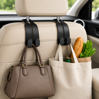 Premium Car Seat Headrest Bag Hook – 2-in-1 Universal Car Seat
