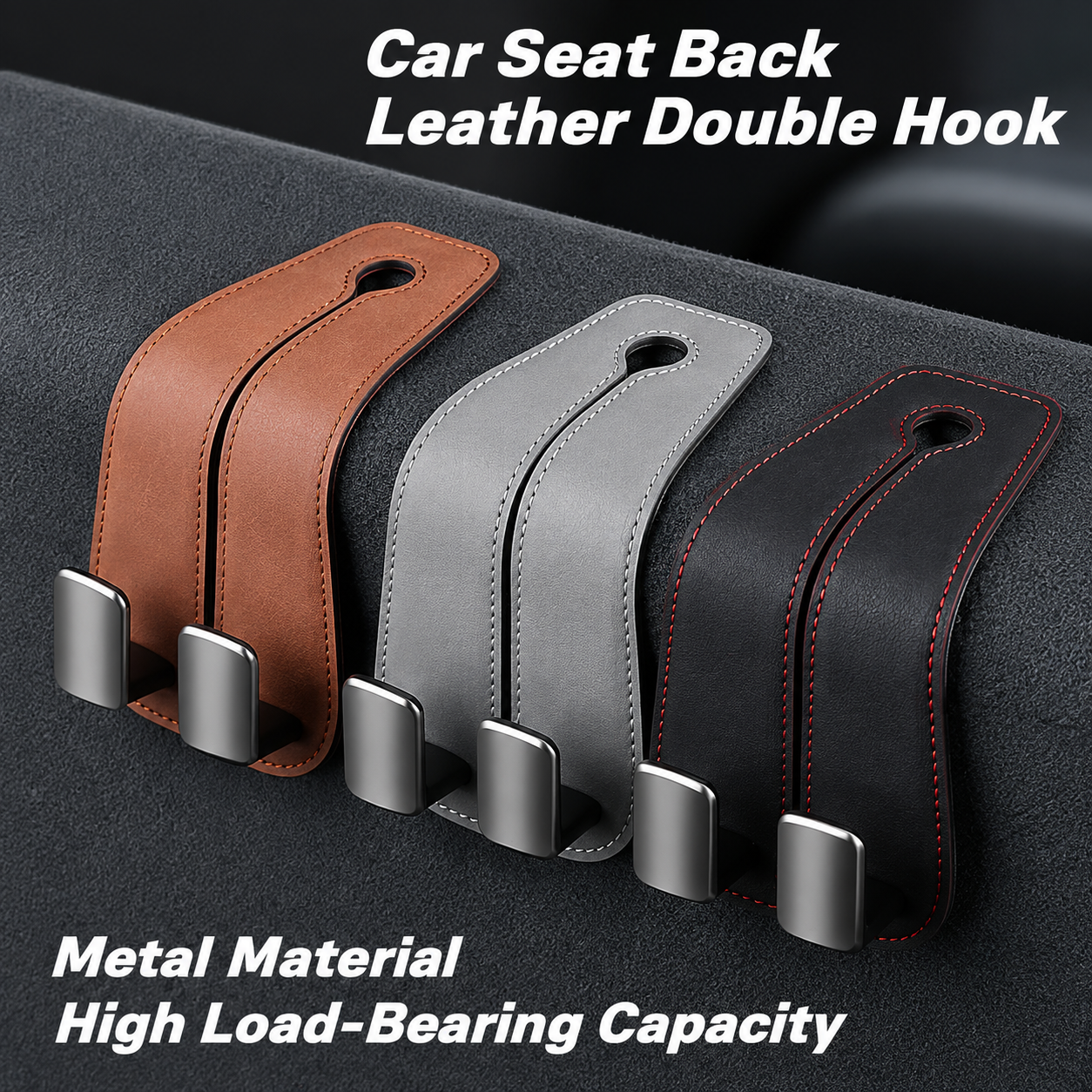 Premium Car Seat Headrest Bag Hook – 2-in-1 Universal Car Seat
