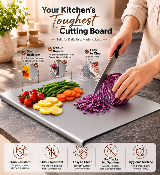 Premium Stainless Steel Chopping Board | 35×31 CM