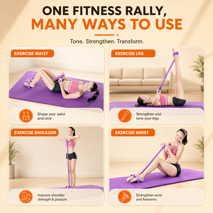 4-Tube Multifunctional Pedal Resistance Band Trainer