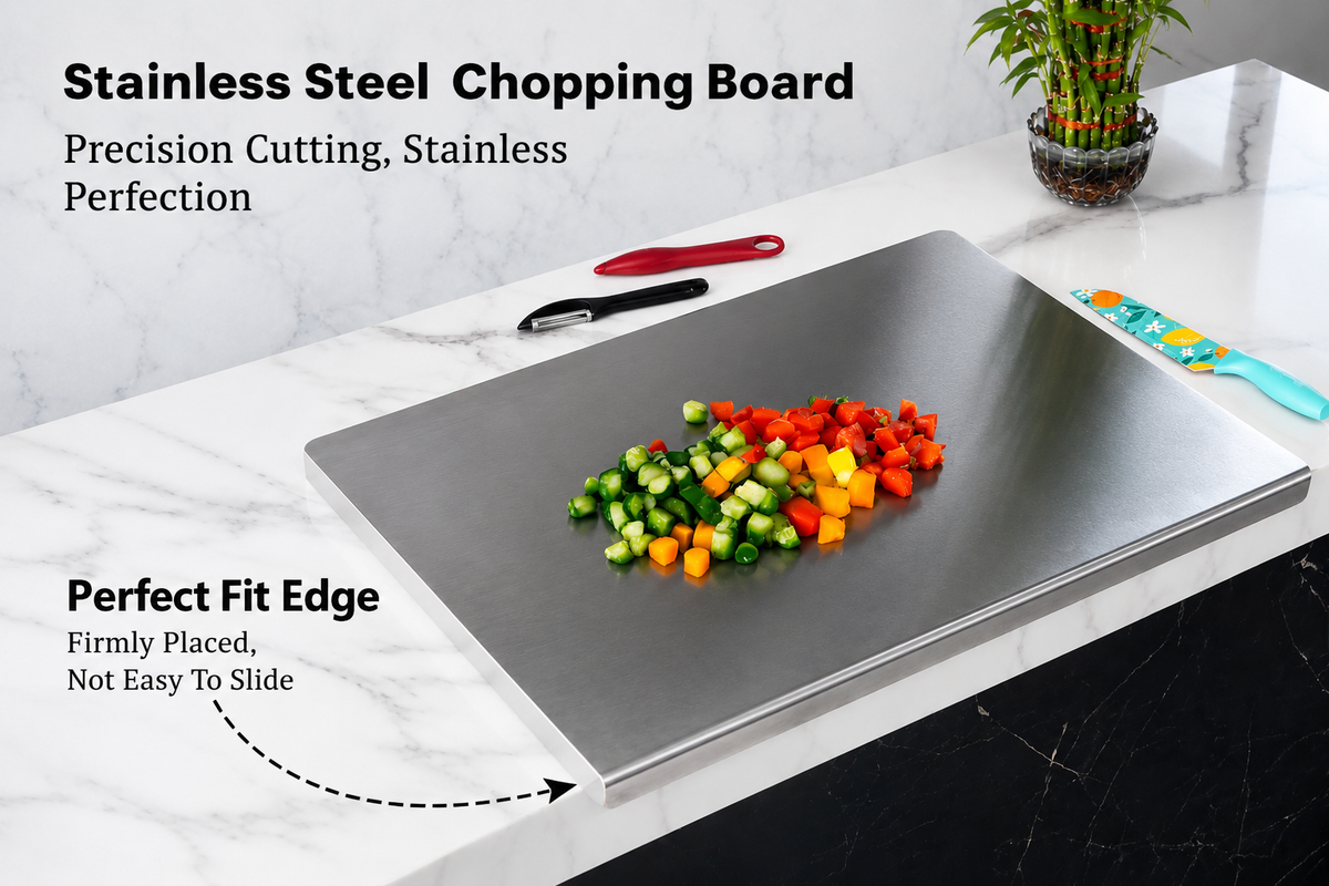 Premium Stainless Steel Chopping Board | 35×31 CM