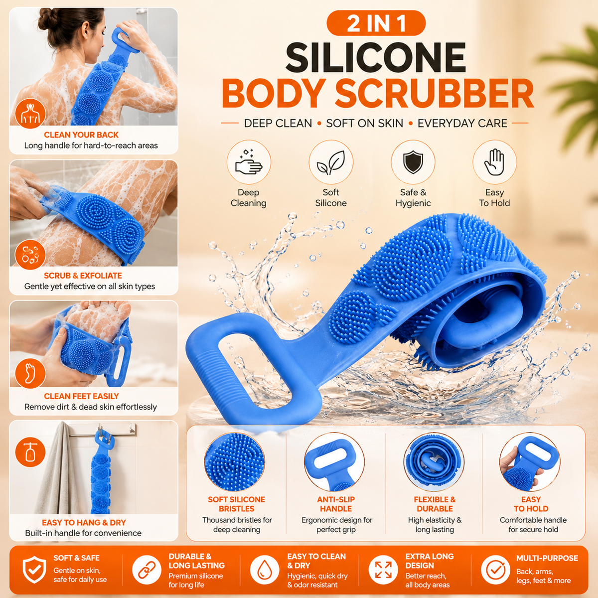 Eco-Friendly Silicone Bath Brush