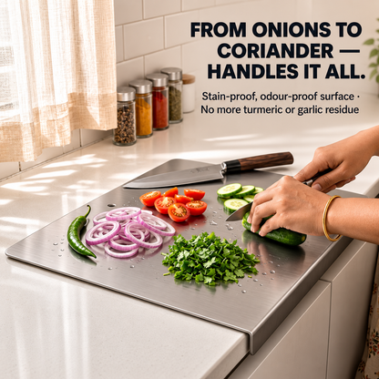 Premium Stainless Steel Chopping Board | 35×31 CM