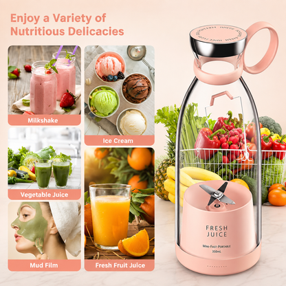 Portable Mini Rechargeable Blender – 380ML Fresh Juice Maker