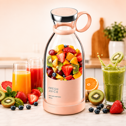 Portable Mini Rechargeable Blender – 380ML Fresh Juice Maker