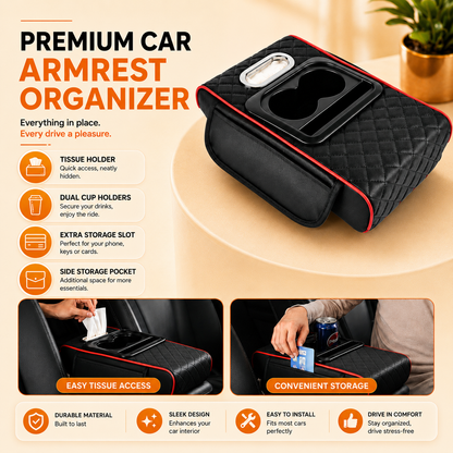 DriveEase 5-in-1 Universal Car Armrest Console Cushion
